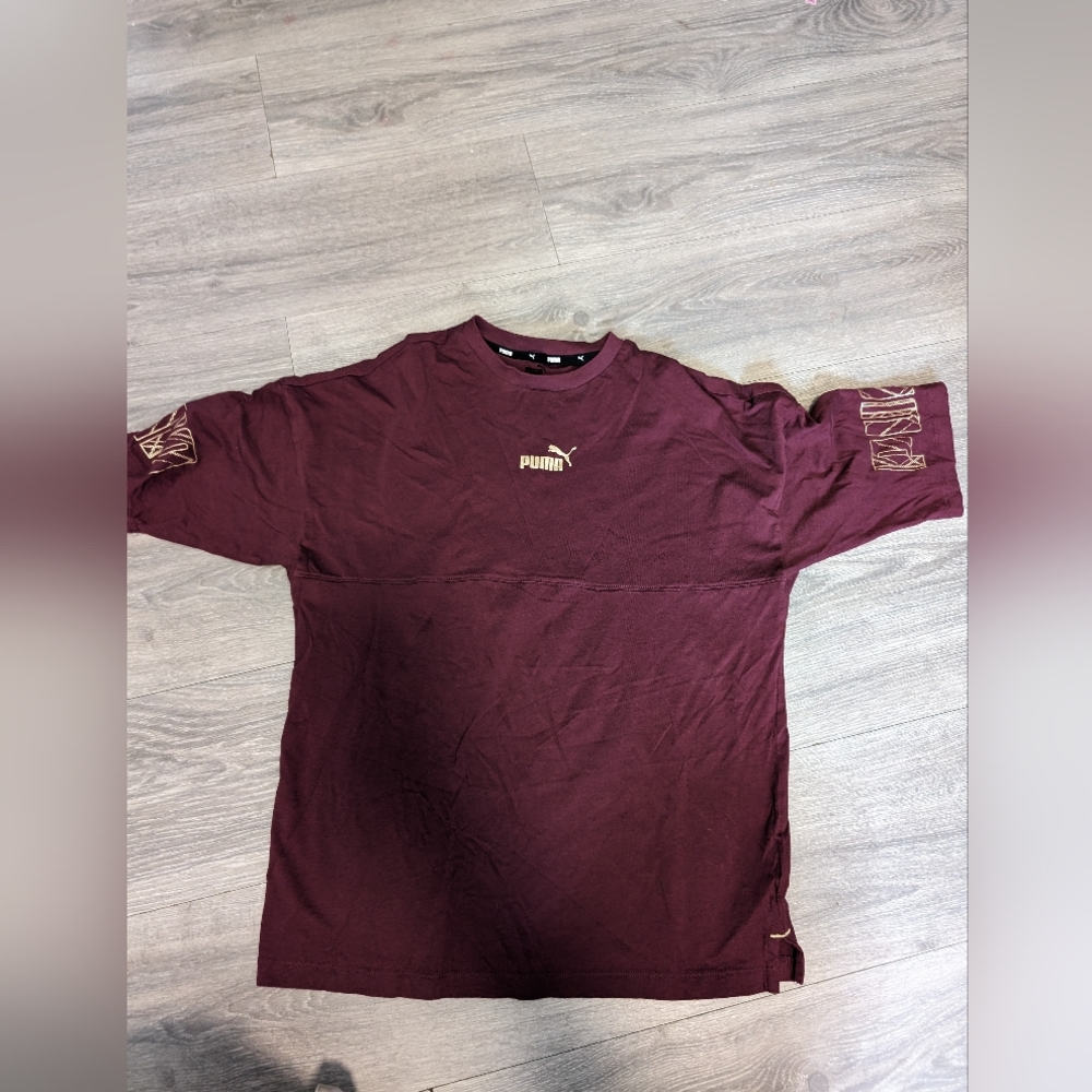 Puma, women's, T-shirt, small, maroon,